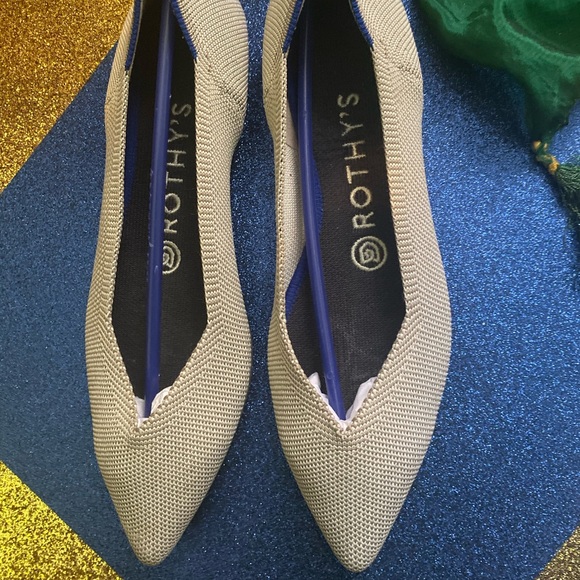 ROTHY'S GREY BLUE HALO RETIRED POINTED Flats LUX - Picture 6 of 13